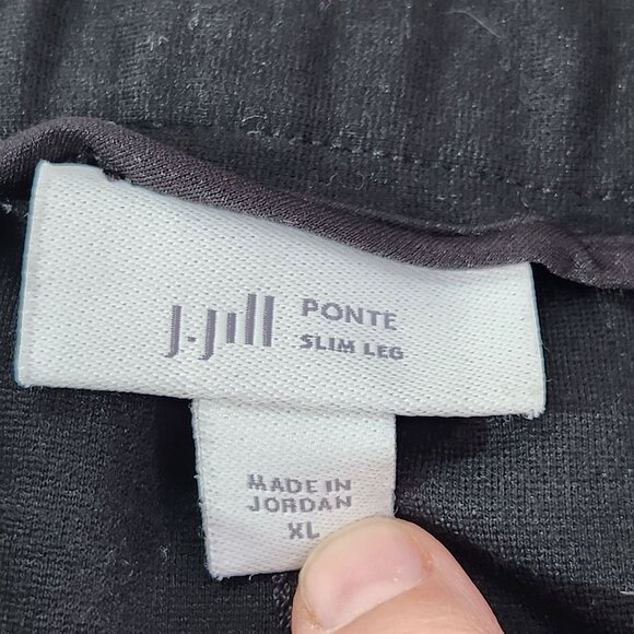 J. Jill Black Ponte Slim Leg Pant With Pockets Women's Size M - Picture 9 of 12